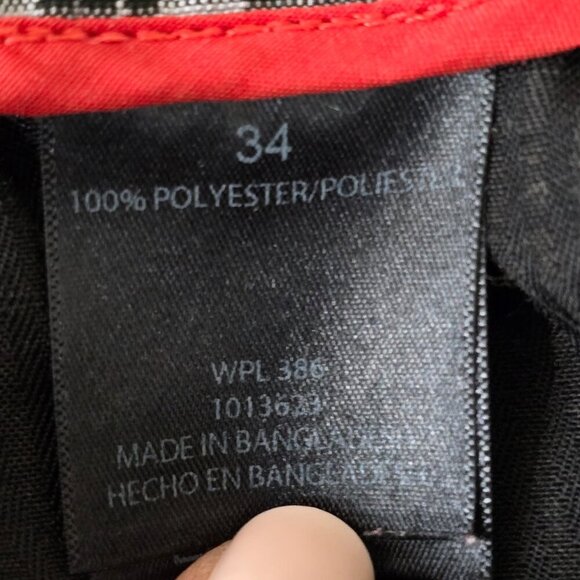 MENS HAGGAR H26 SHORTS BLACK GRAY PLAID SIZE 34 GOLF  100% POLYESTER  EUC - Picture 3 of 7